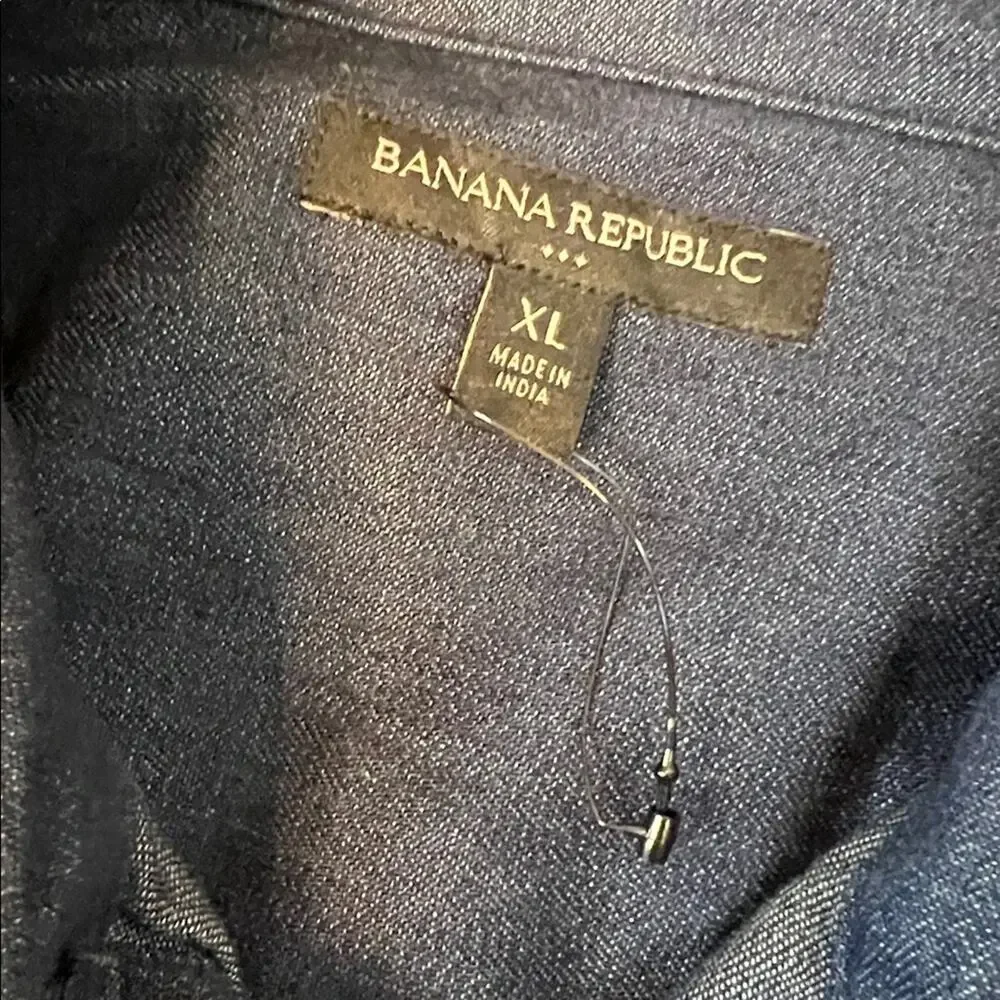 Banana Republic women’s shirt fitted denim chambray long sleeve Button-Up Shirt - Picture 2 of 7